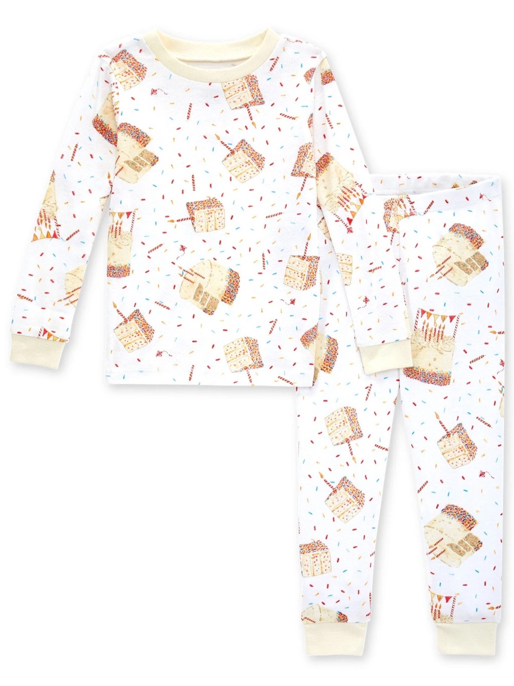 🎂Burt’s Bees Kids Birthday Cake and Sprinkle Print Kids Pajama Set